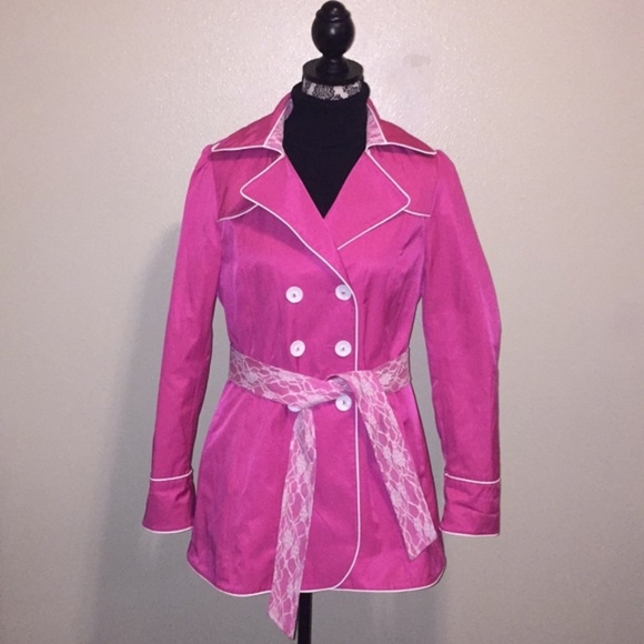Betsey Johnson Jackets & Blazers - Betsey Johnson Women's Short Trench Coat PromPink